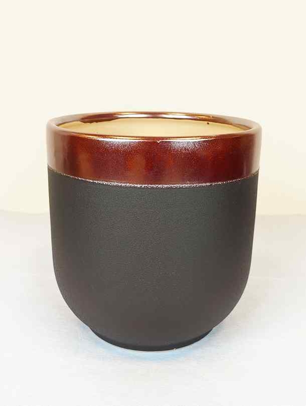 Ceramic Pot - Matt Black (Medium)