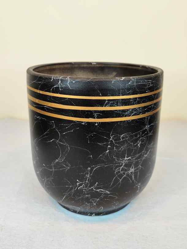 Ceramic Pot - Black (Medium)